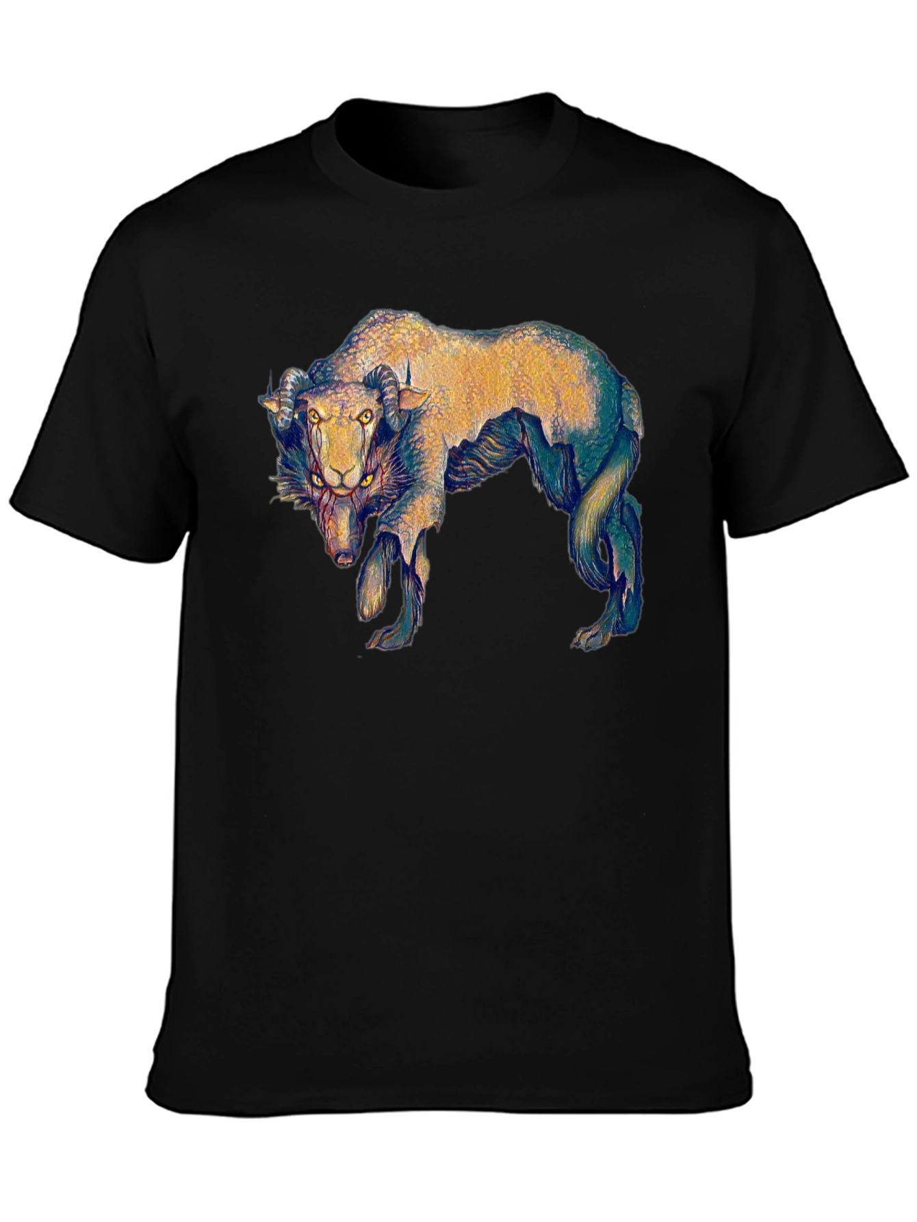 Unique Ram Graphic T-Shirt - Black