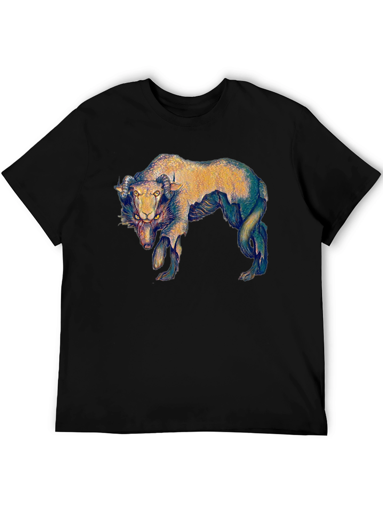 Unique Ram Graphic T-Shirt - Black