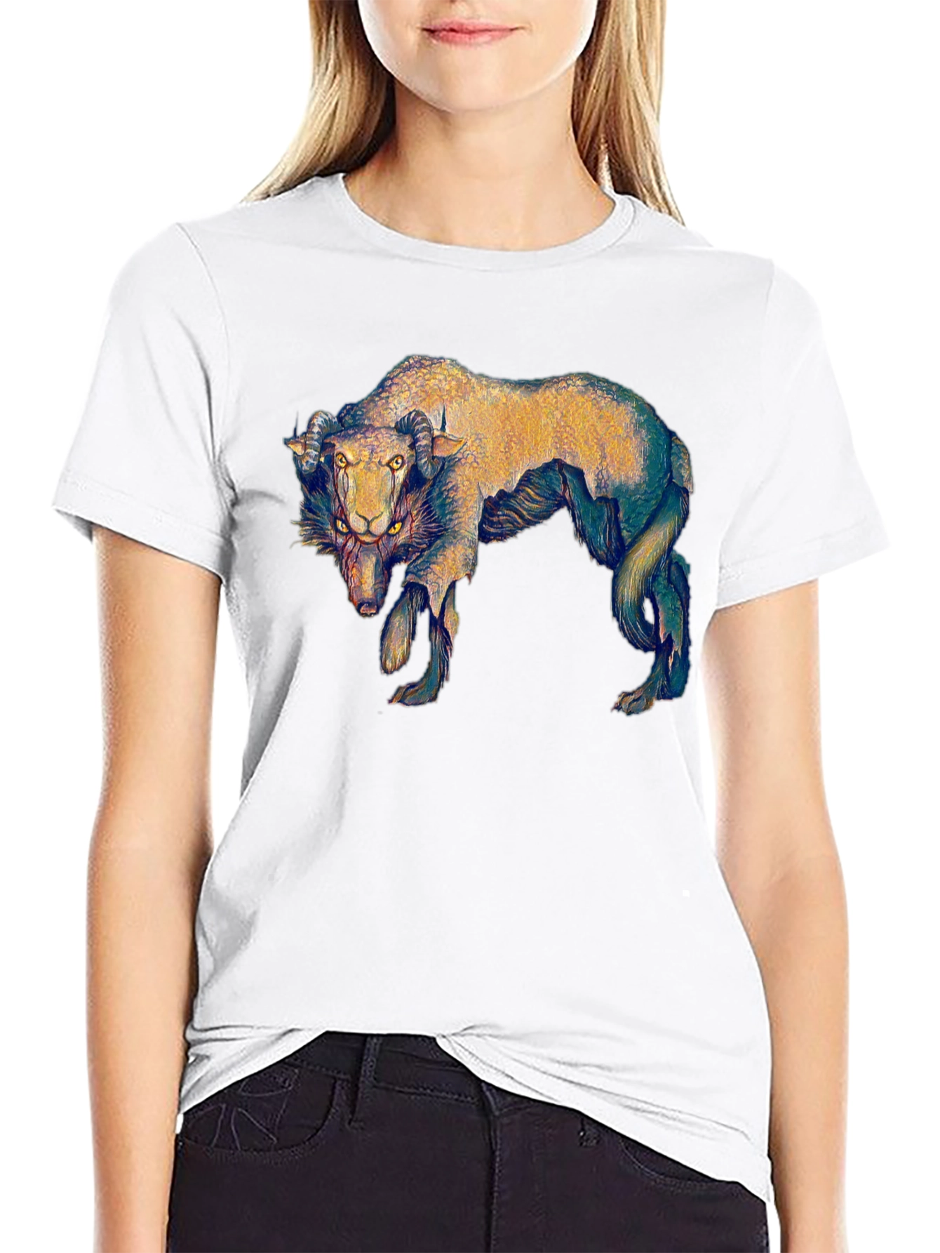 Unique Ram Graphic T-Shirt - Black