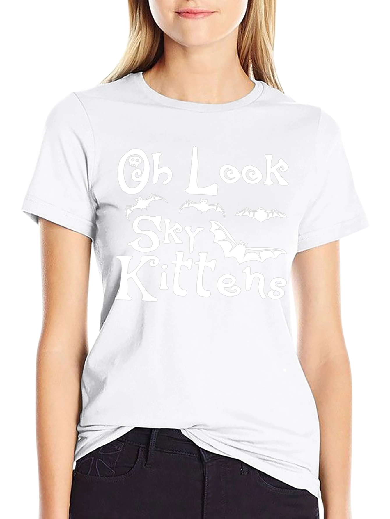 Oh Look Sky Kittens Bat Graphic T-Shirt