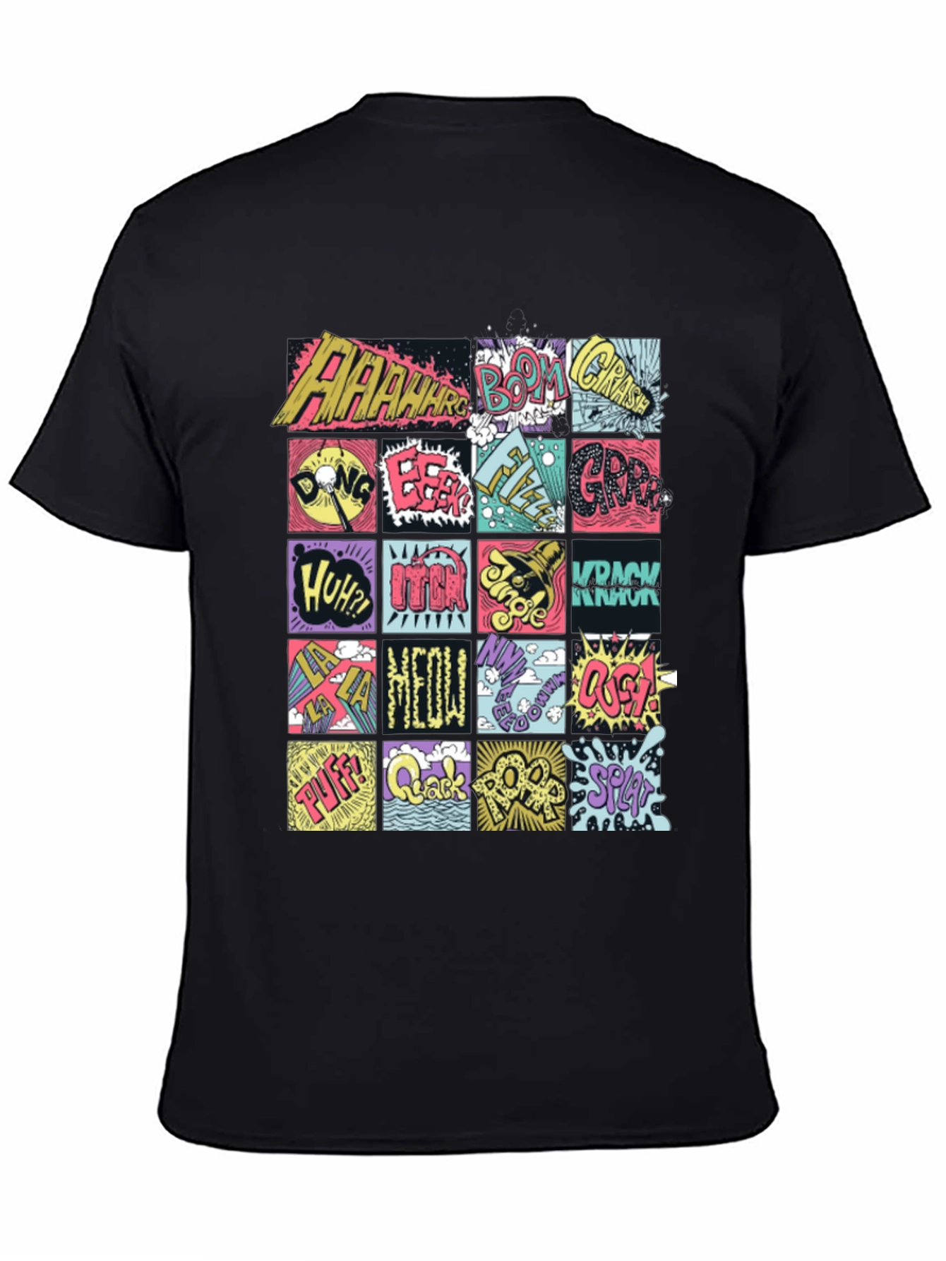 Comic Sound Effect T-Shirt - Pop Art Black Tee