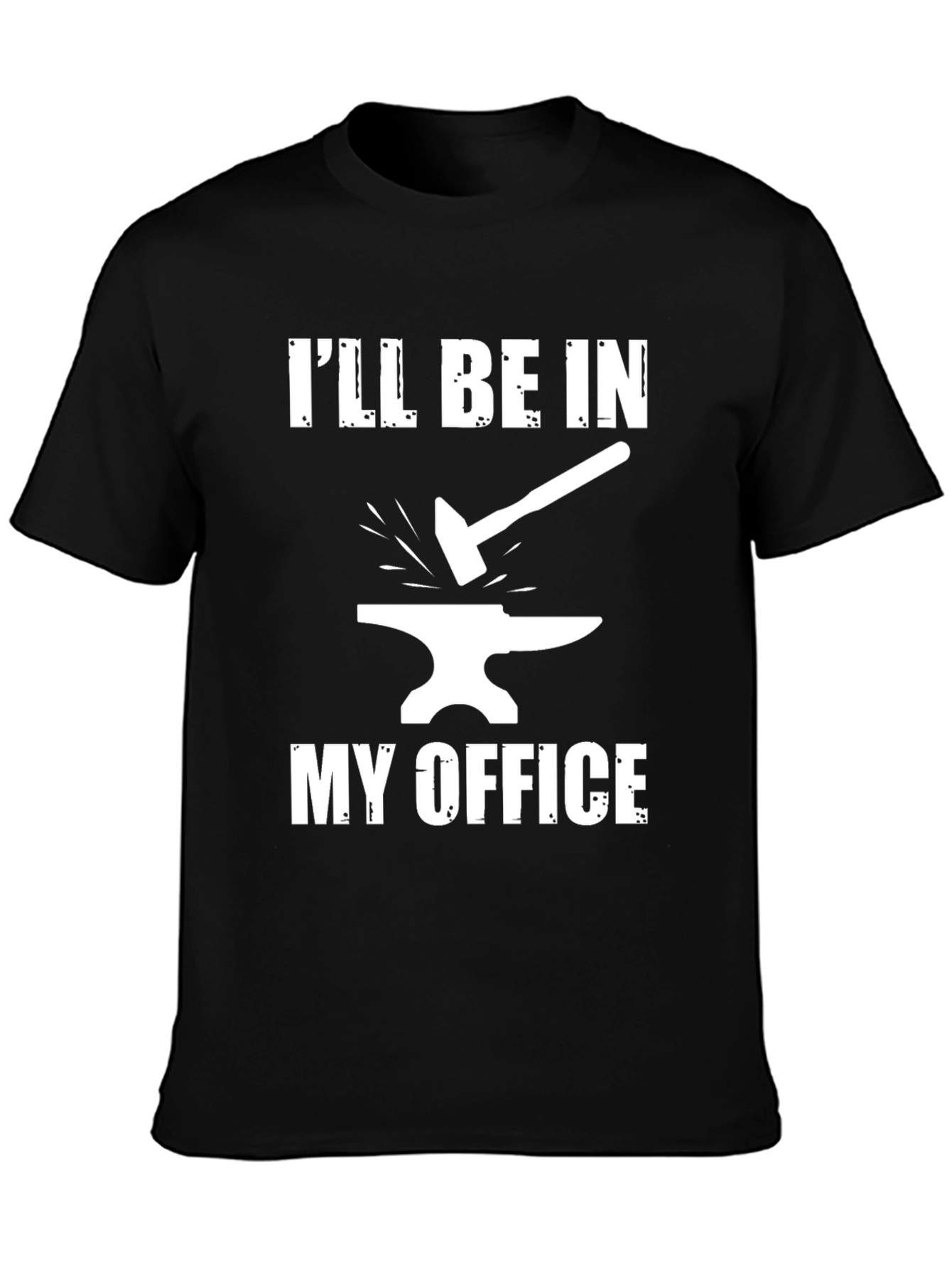 Blacksmith Office T-Shirt - Hammer and Anvil Design