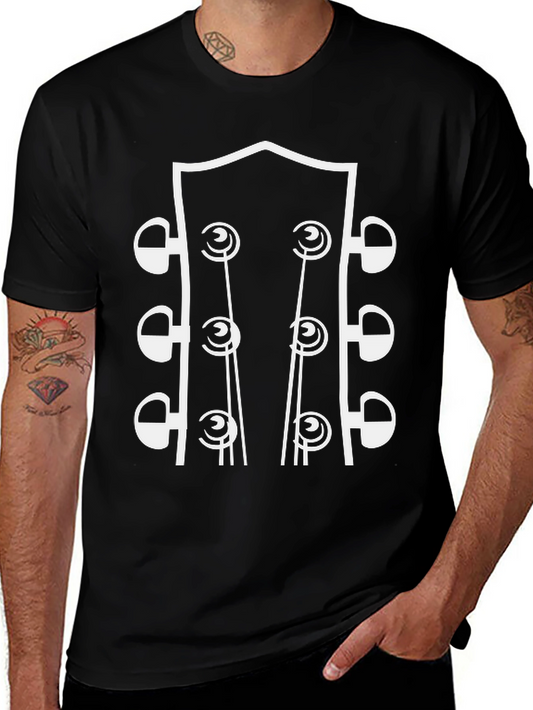 Guitar Headstock Graphic Tee - Music Lover Shirt