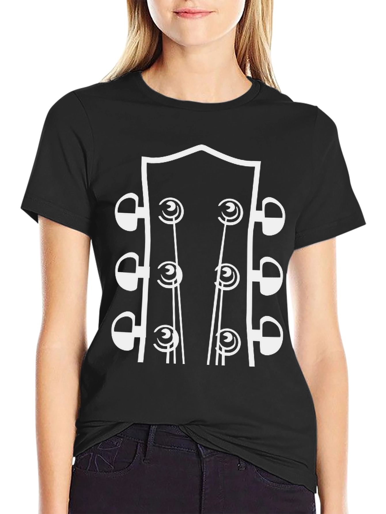 Guitar Headstock Graphic Tee - Music Lover Shirt