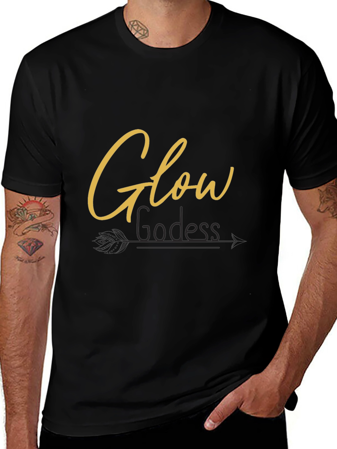 Glow Goddess Tee - Black T-Shirt