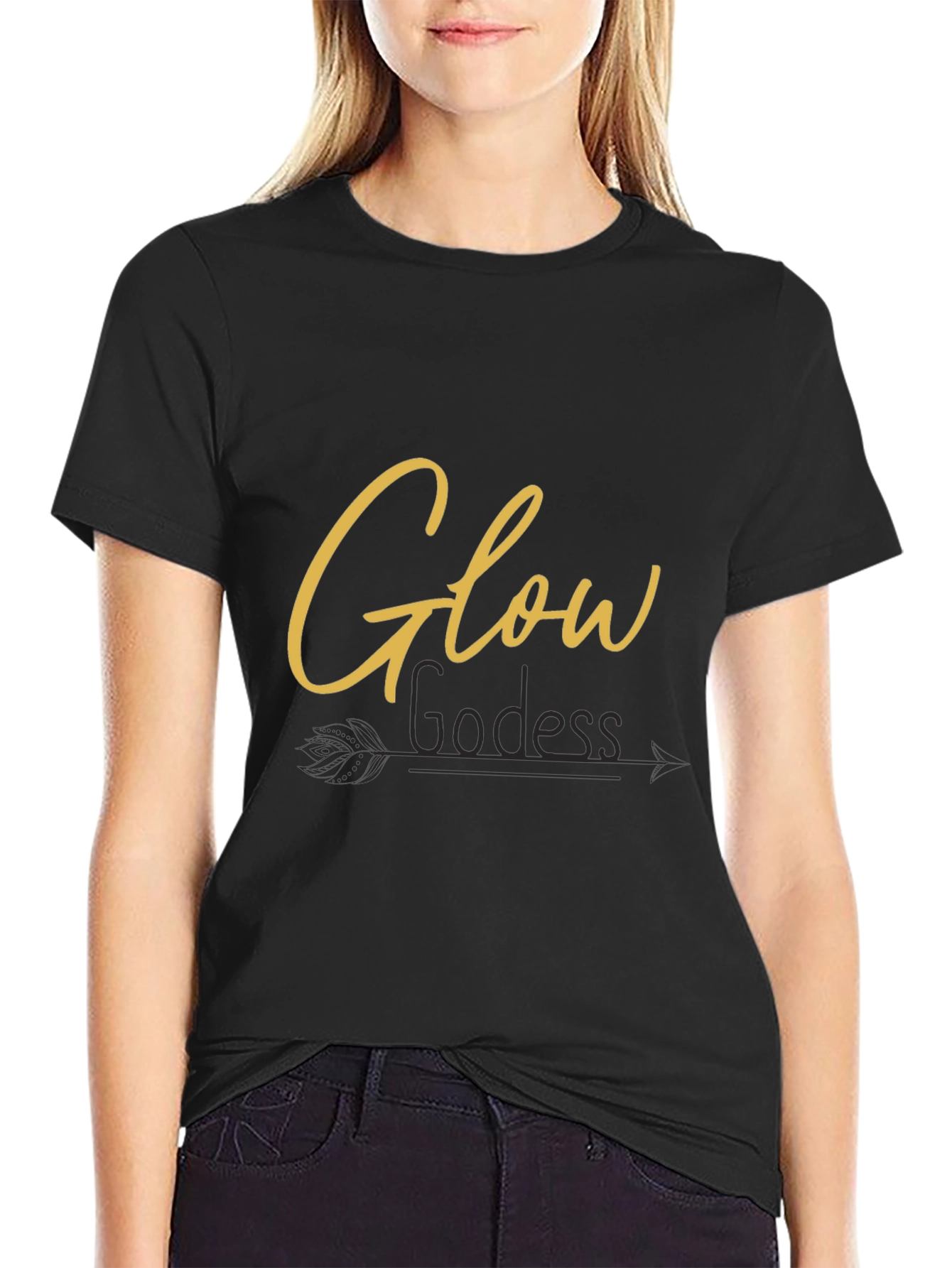 Glow Goddess Tee - Black T-Shirt