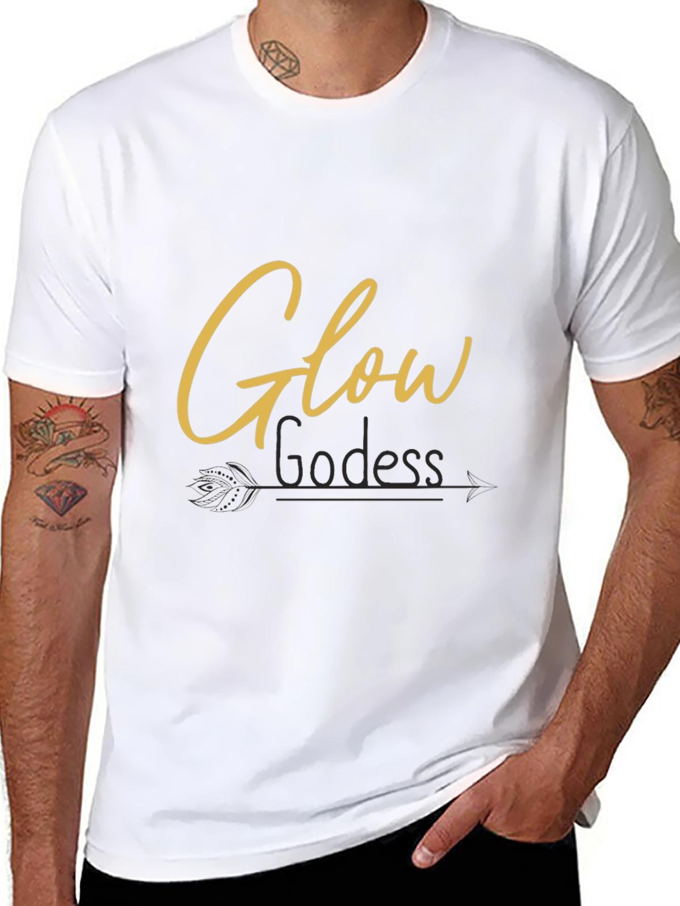 Glow Goddess Tee - Black T-Shirt