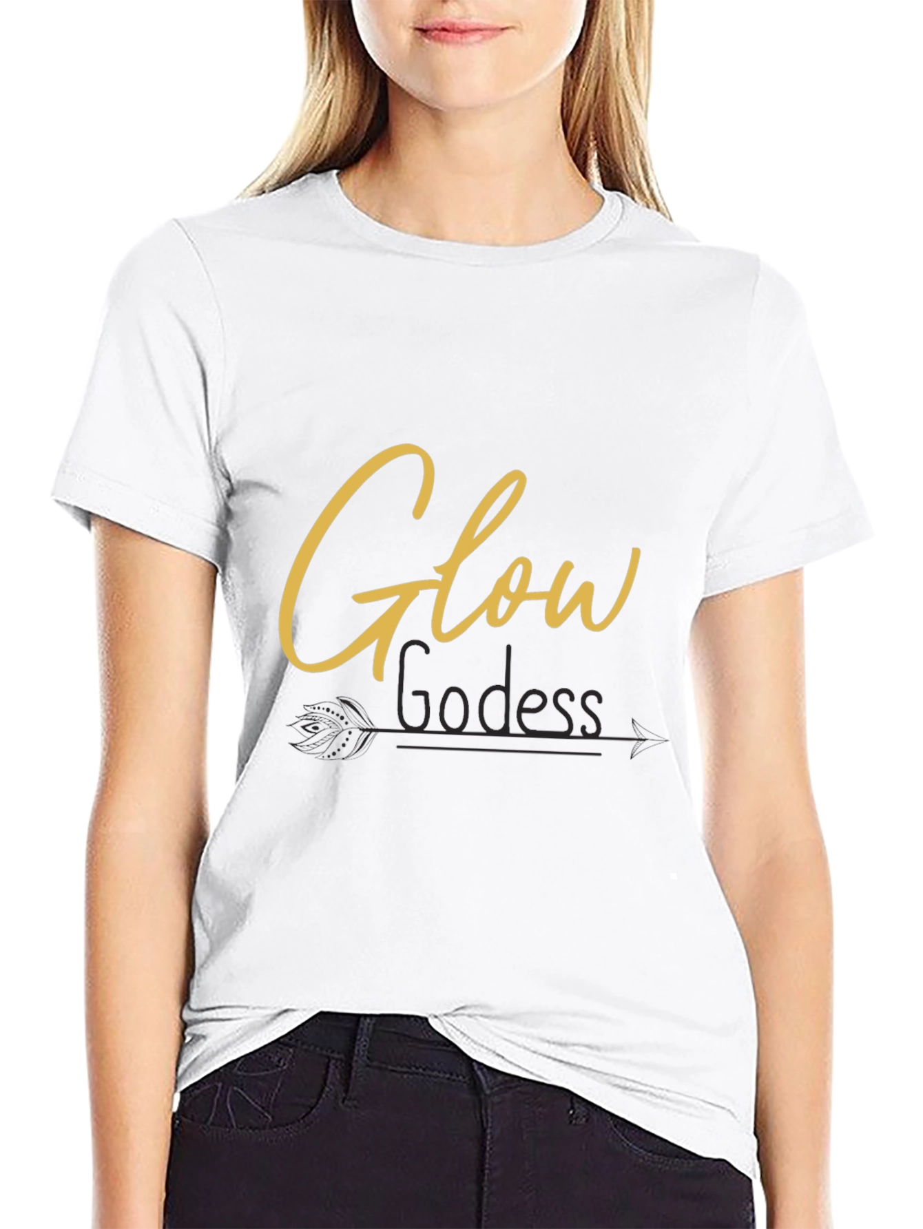 Glow Goddess Tee - Black T-Shirt