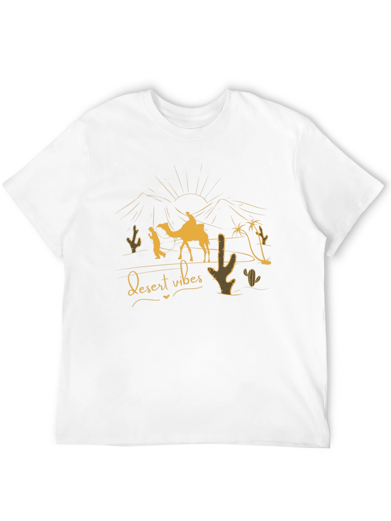 Desert Vibes Graphic Tee - Black Cotton T-Shirt