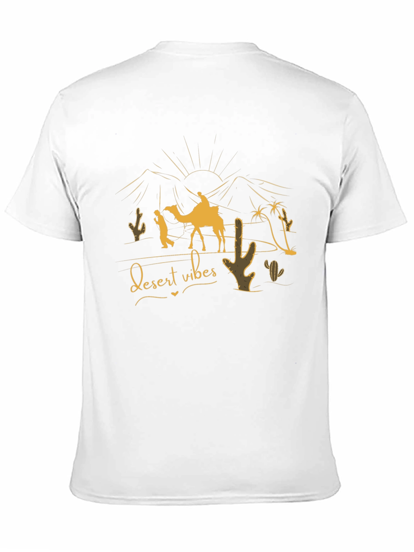 Desert Vibes Graphic Tee - Black Cotton T-Shirt