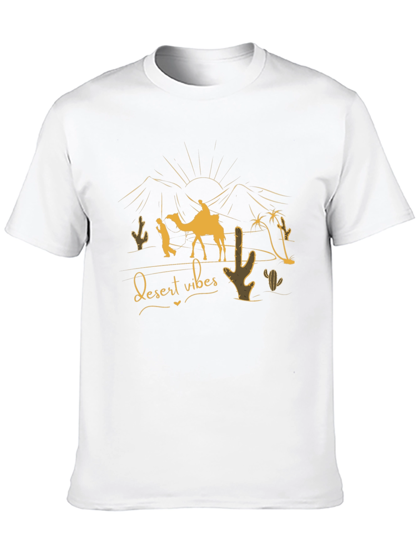 Desert Vibes Graphic Tee - Black Cotton T-Shirt