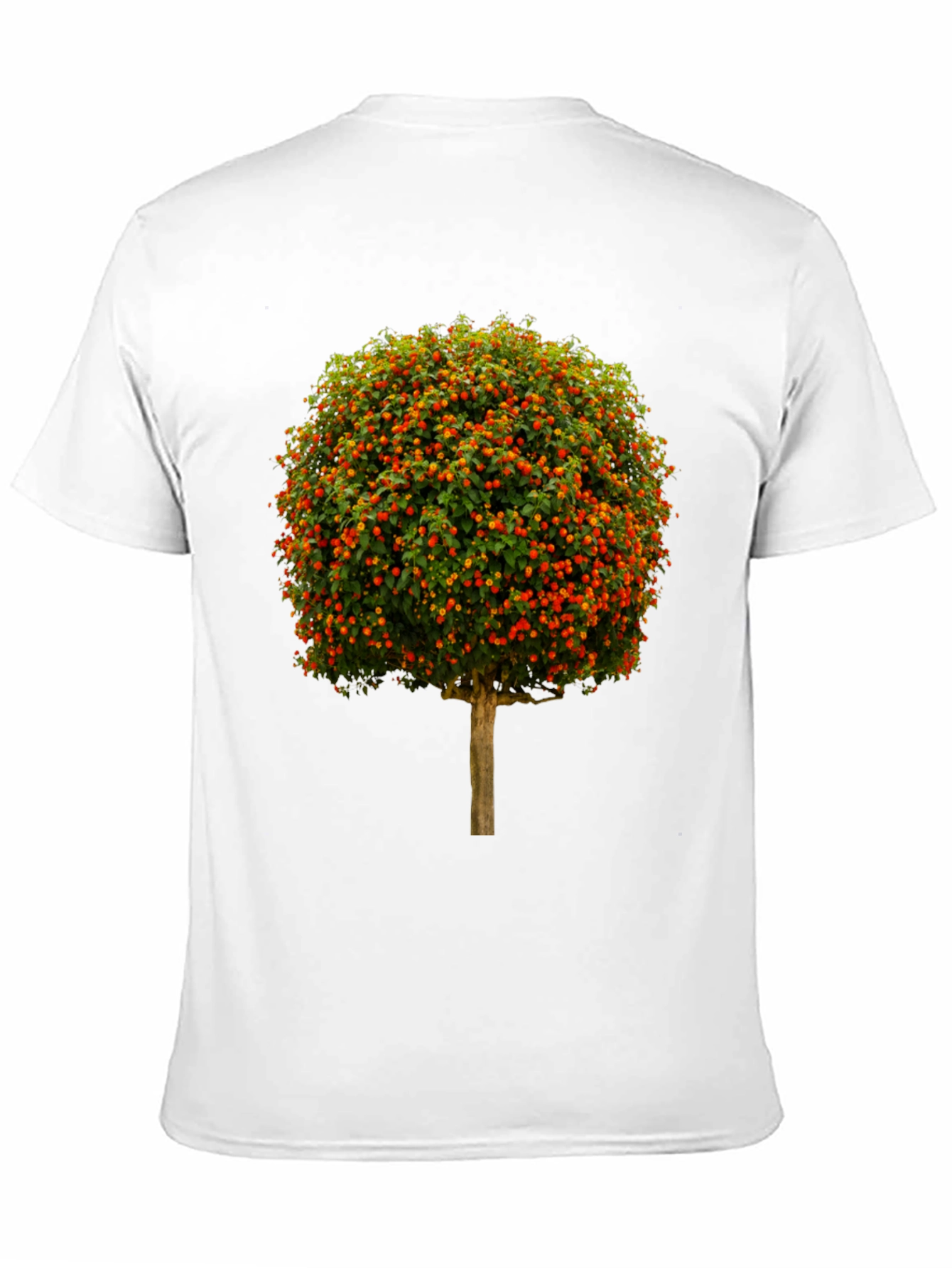 Tree Design Black Cotton Tee