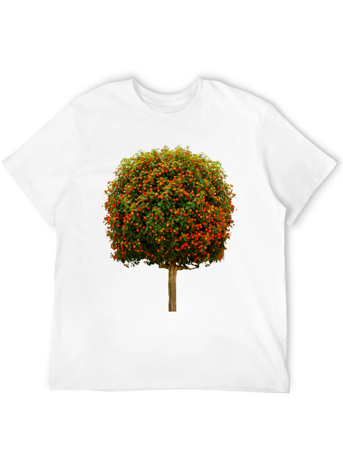 Tree Design Black Cotton Tee