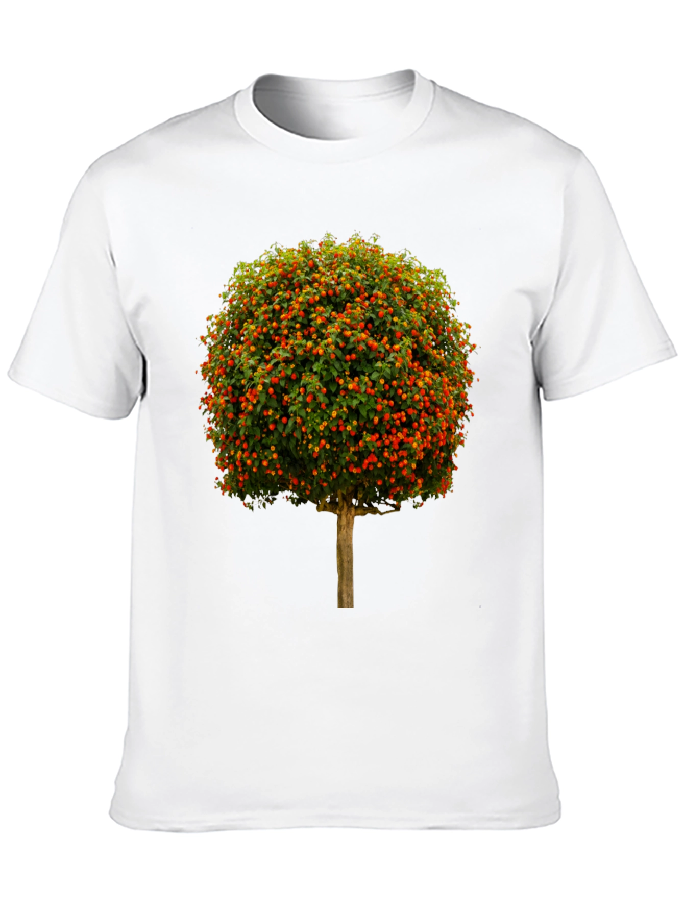 Tree Design Black Cotton Tee