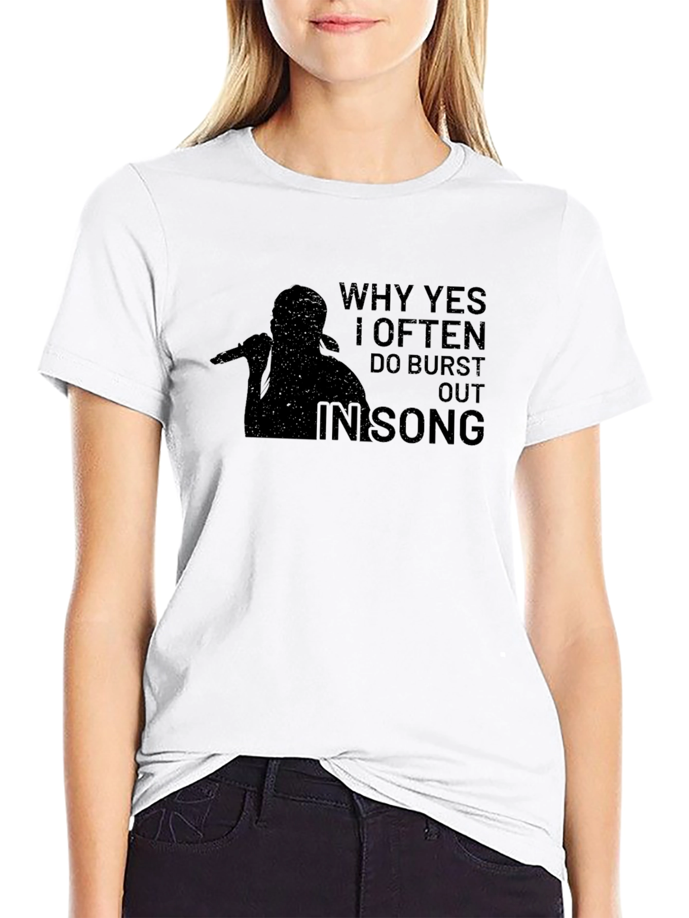 Burst Out In Song Graphic Tee - Black