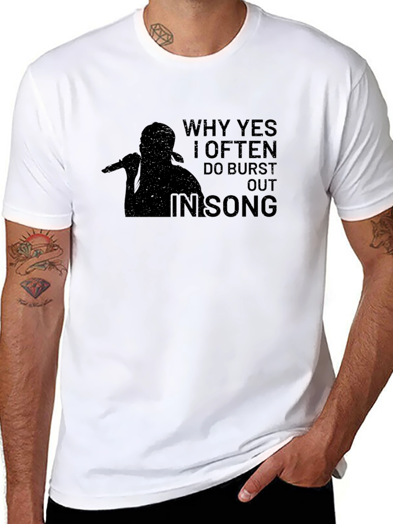 Burst Out In Song Graphic Tee - Black