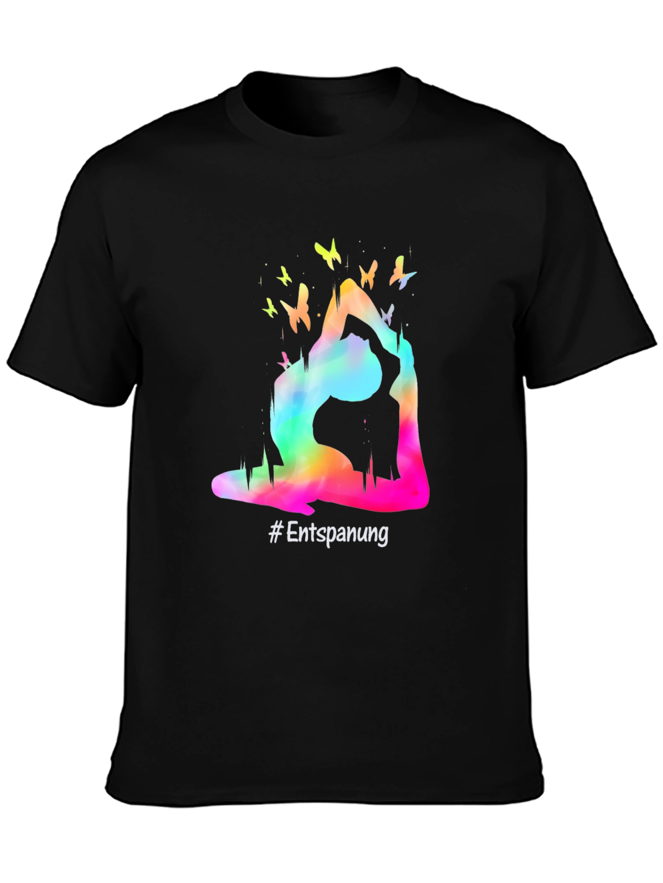 Yoga Pose Butterfly Graphic T-Shirt - Relaxation Tee