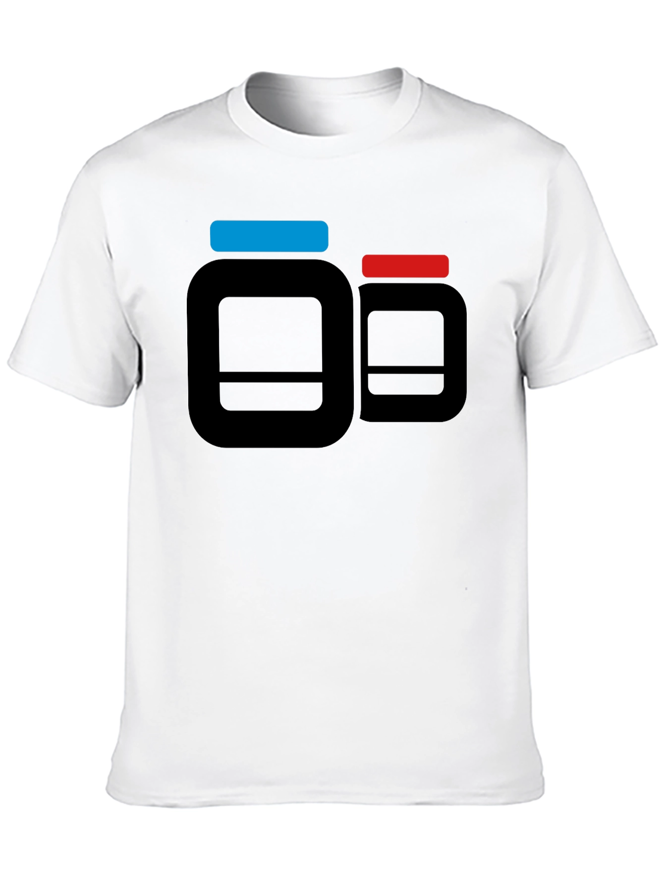 Black T-Shirt with Supplement Pill Bottle Design