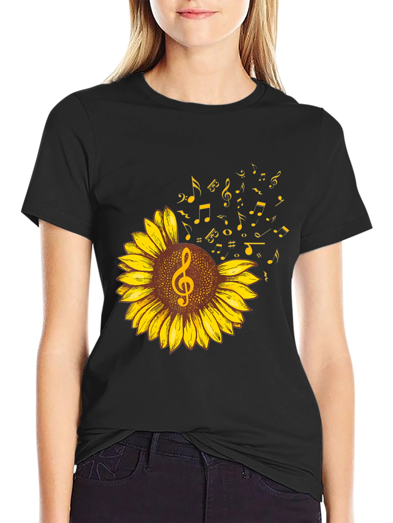 Musical Sunflower Graphic Tee