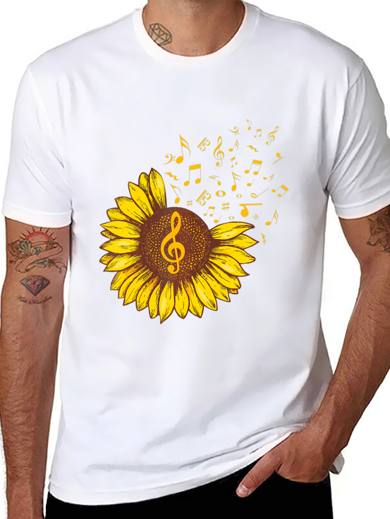Musical Sunflower Graphic Tee
