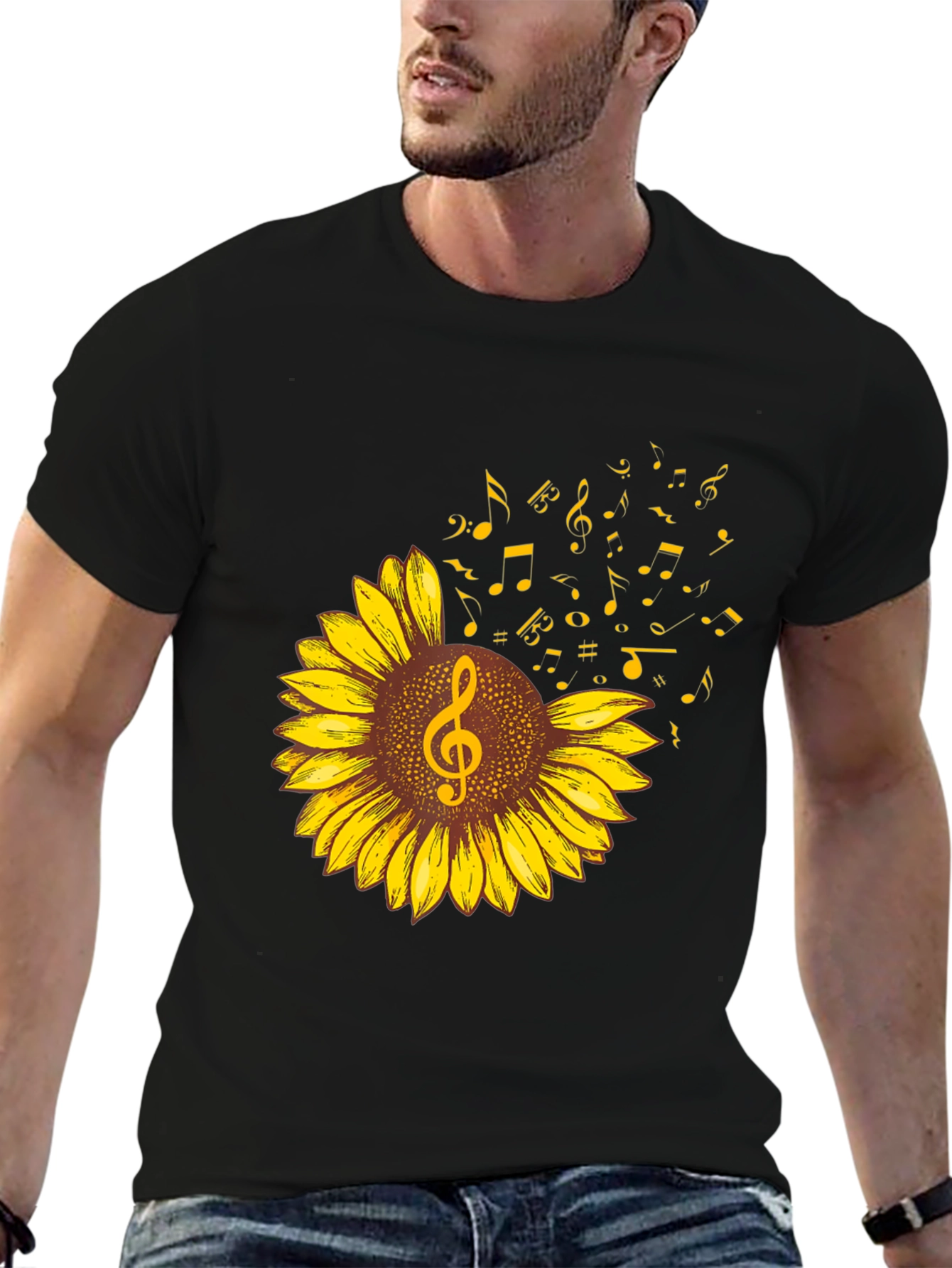 Musical Sunflower Graphic Tee