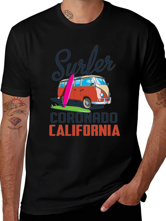 Surfer Coronado California T-Shirt Retro Van