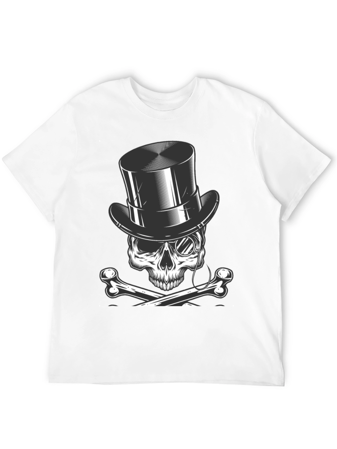 Skull & Bones Top Hat T-Shirt - Classic Style