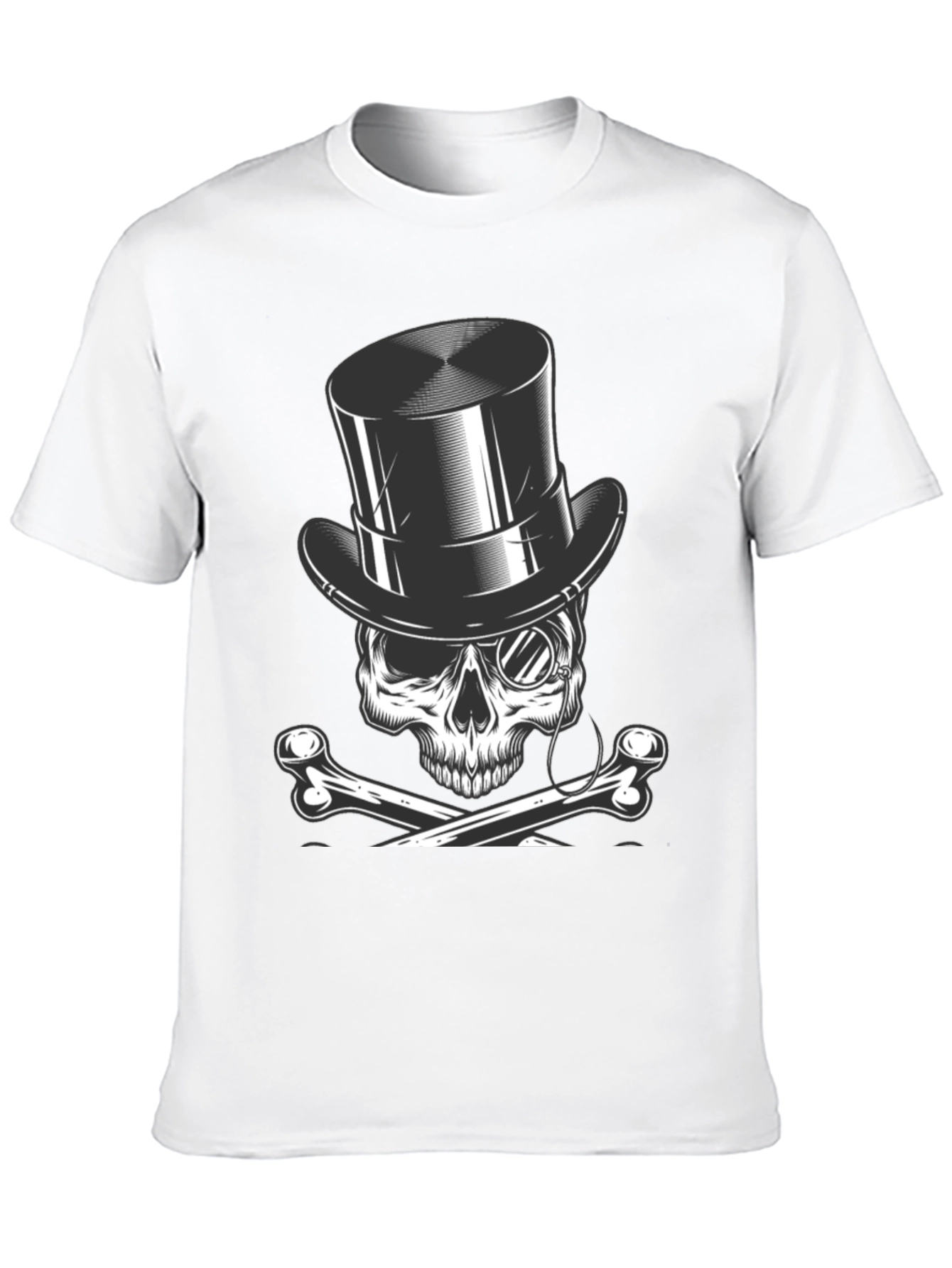 Skull & Bones Top Hat T-Shirt - Classic Style