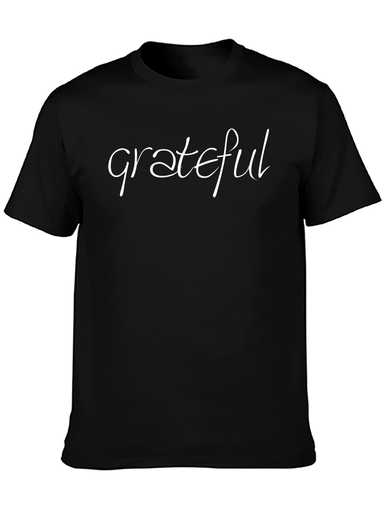 Grateful Graphic Tee - Black Cotton Comfort