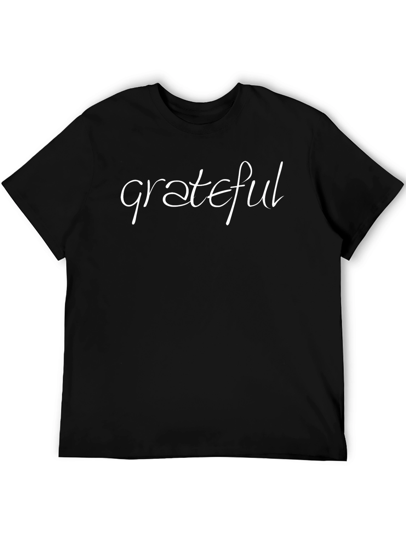 Grateful Graphic Tee - Black Cotton Comfort