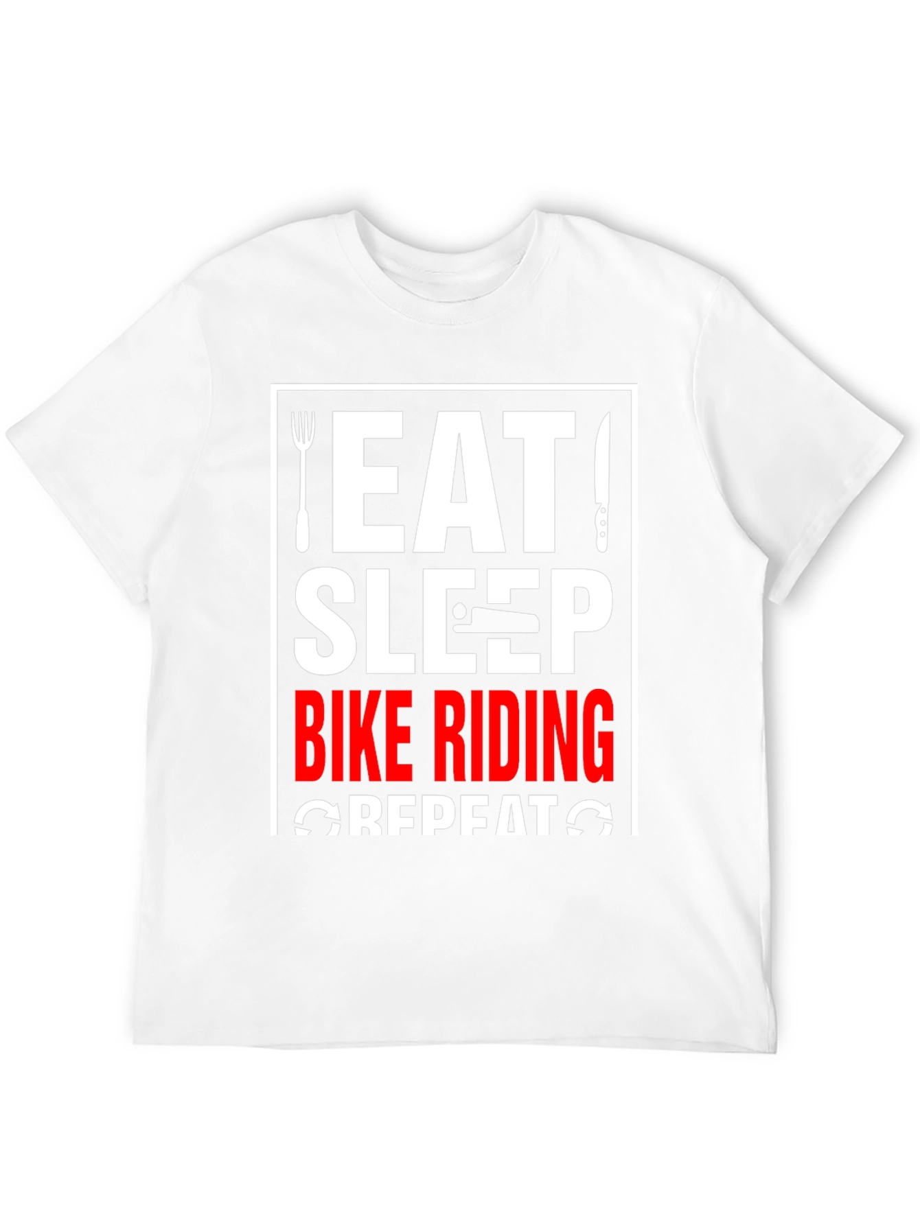 Eat Sleep Bike Riding Repeat Black T-Shirt