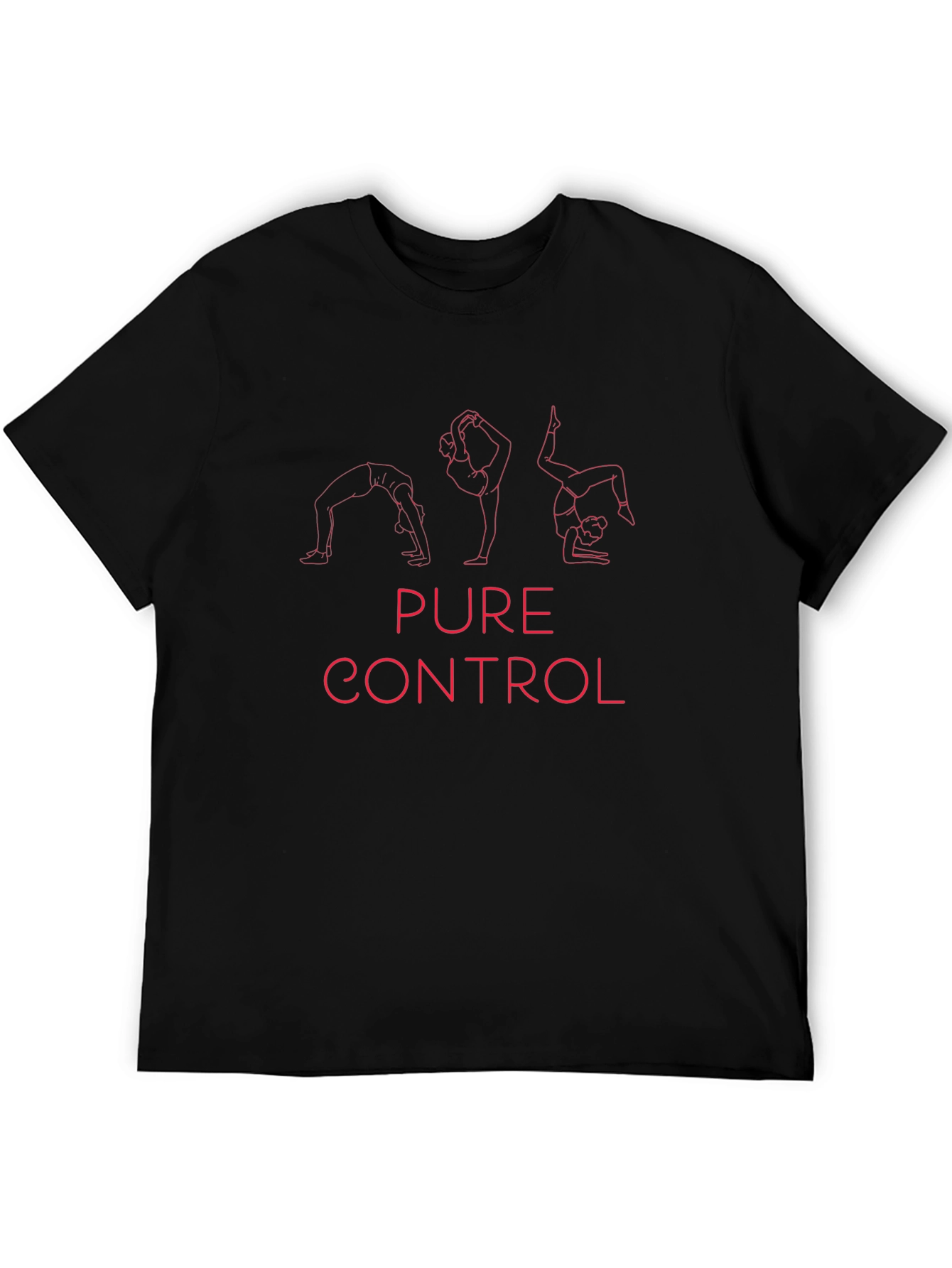 Pure Control Yoga Pose Graphic Tee - Black