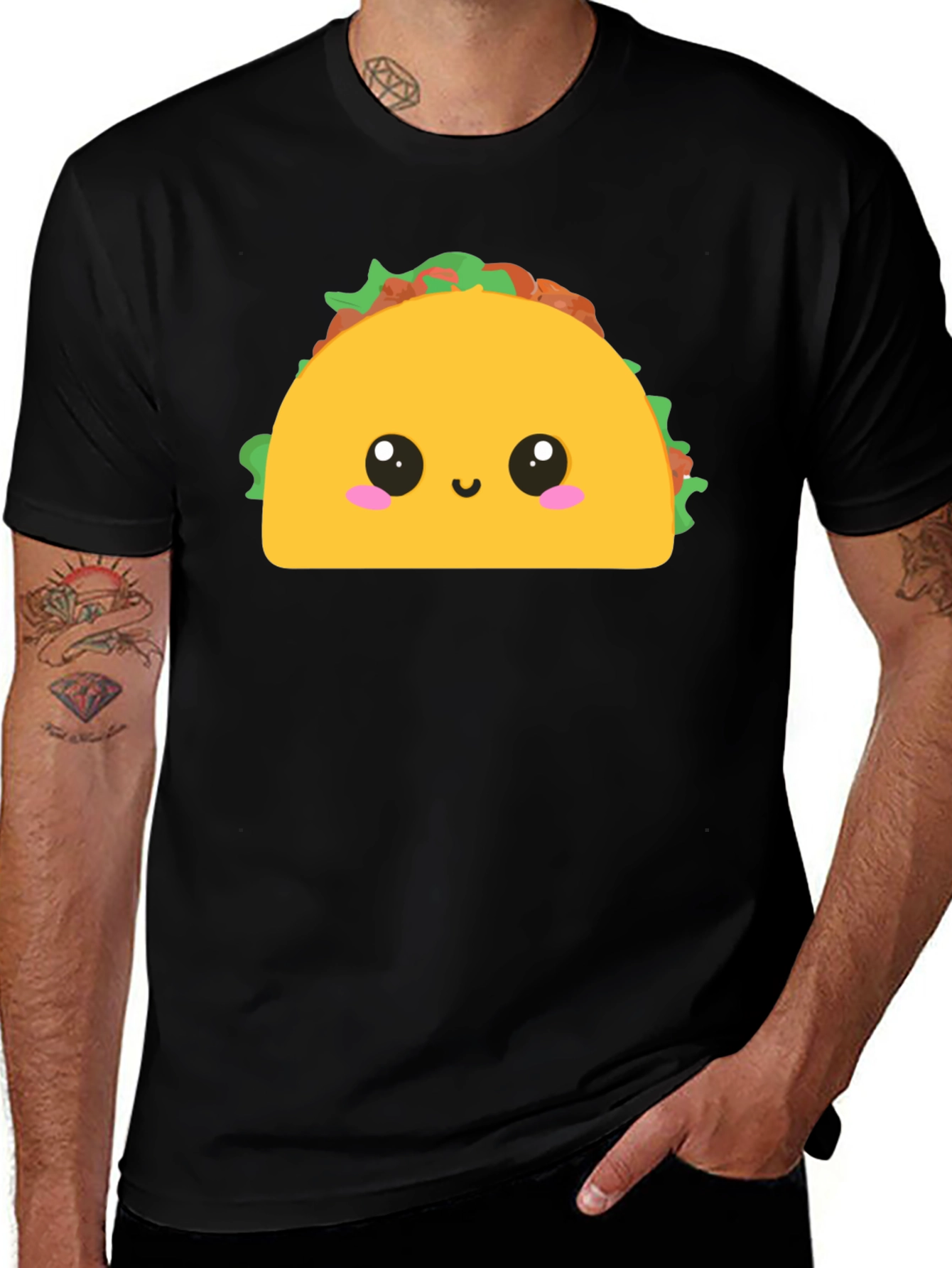Cute Taco Graphic Tee - Fun Food T-Shirt