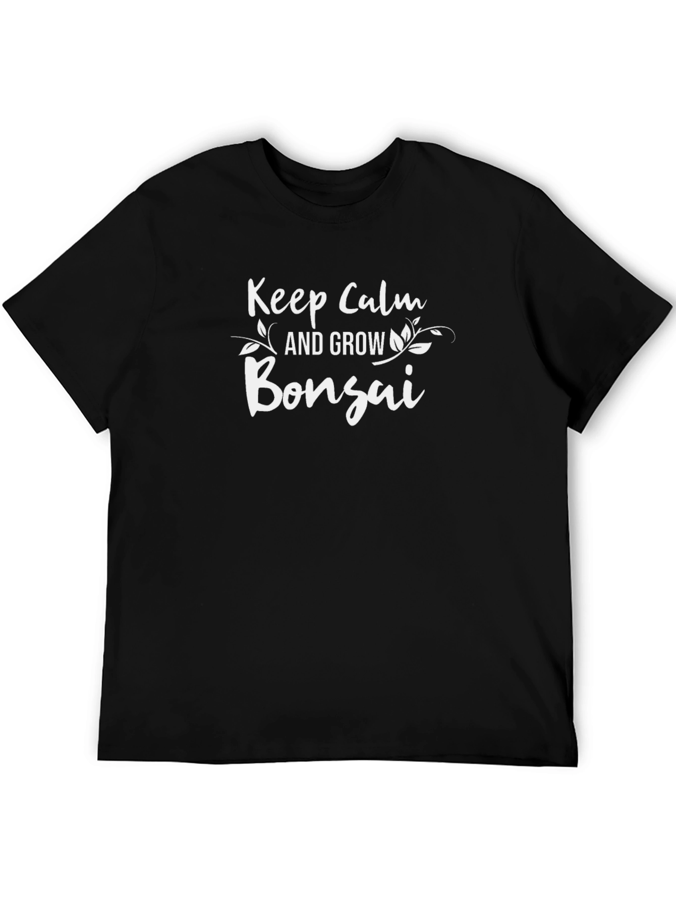 Keep Calm and Grow Bonsai Black T-Shirt