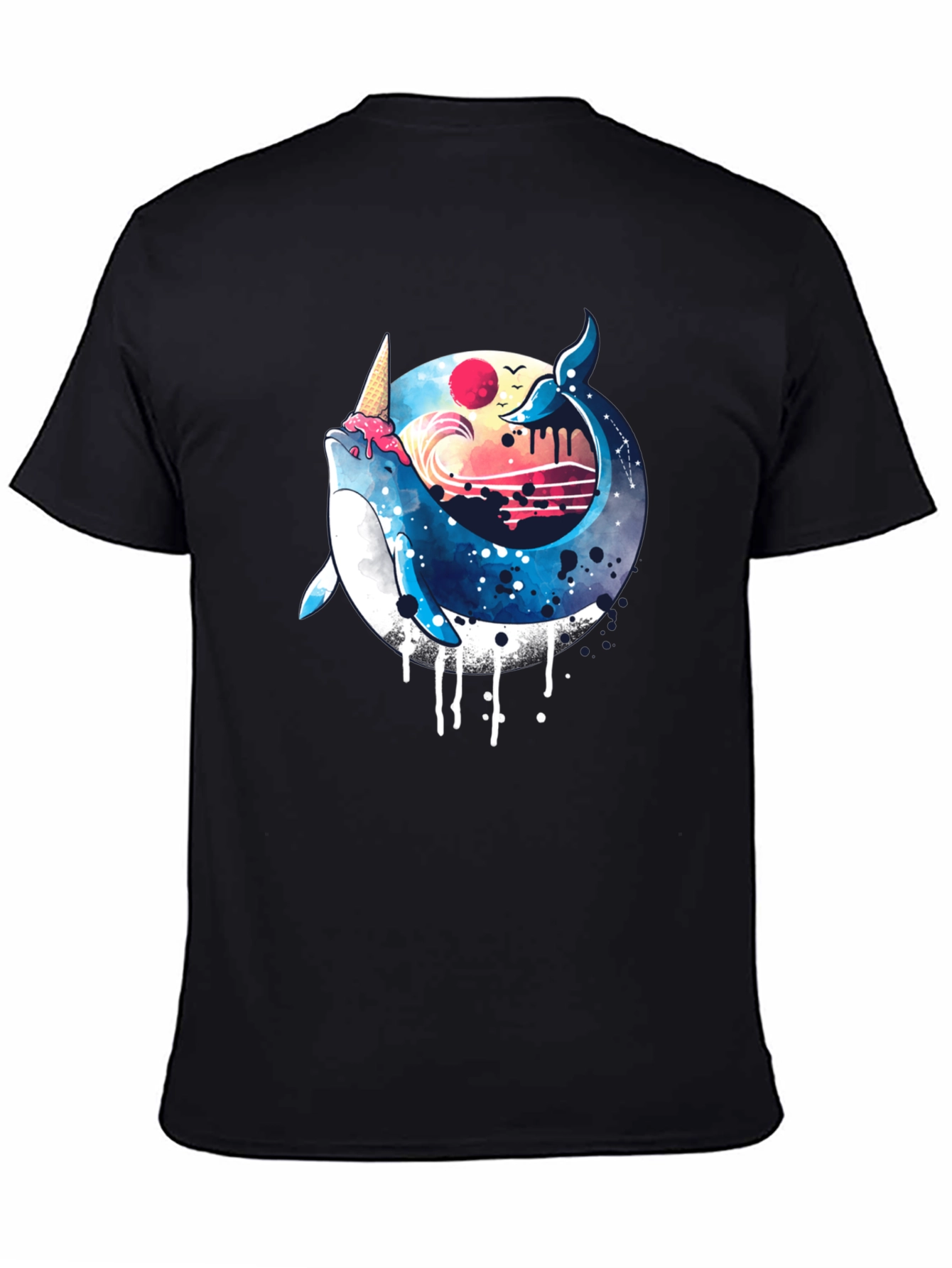 Whimsical Whale Ice Cream T-Shirt