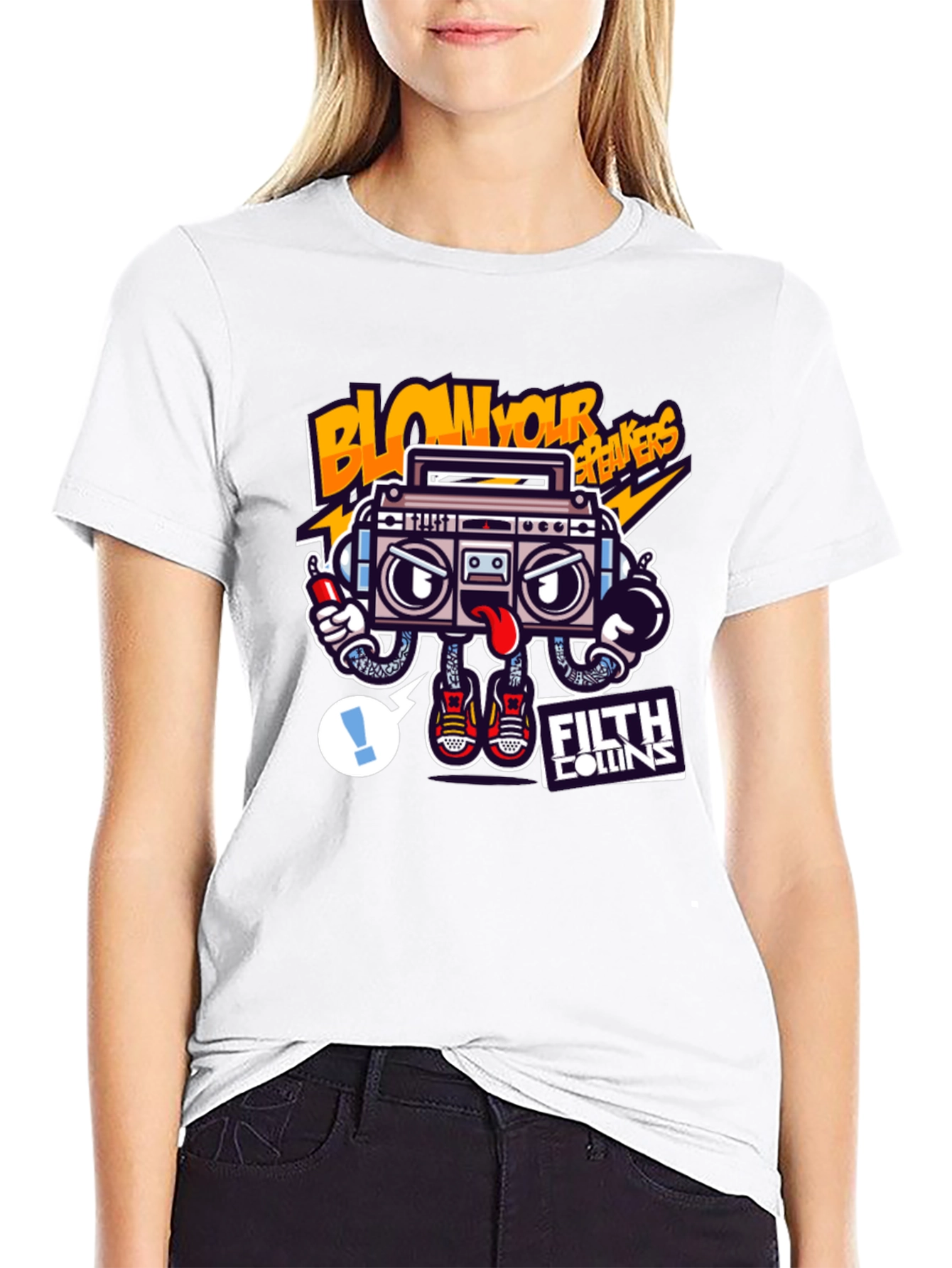 Boombox Graphic Black T-Shirt