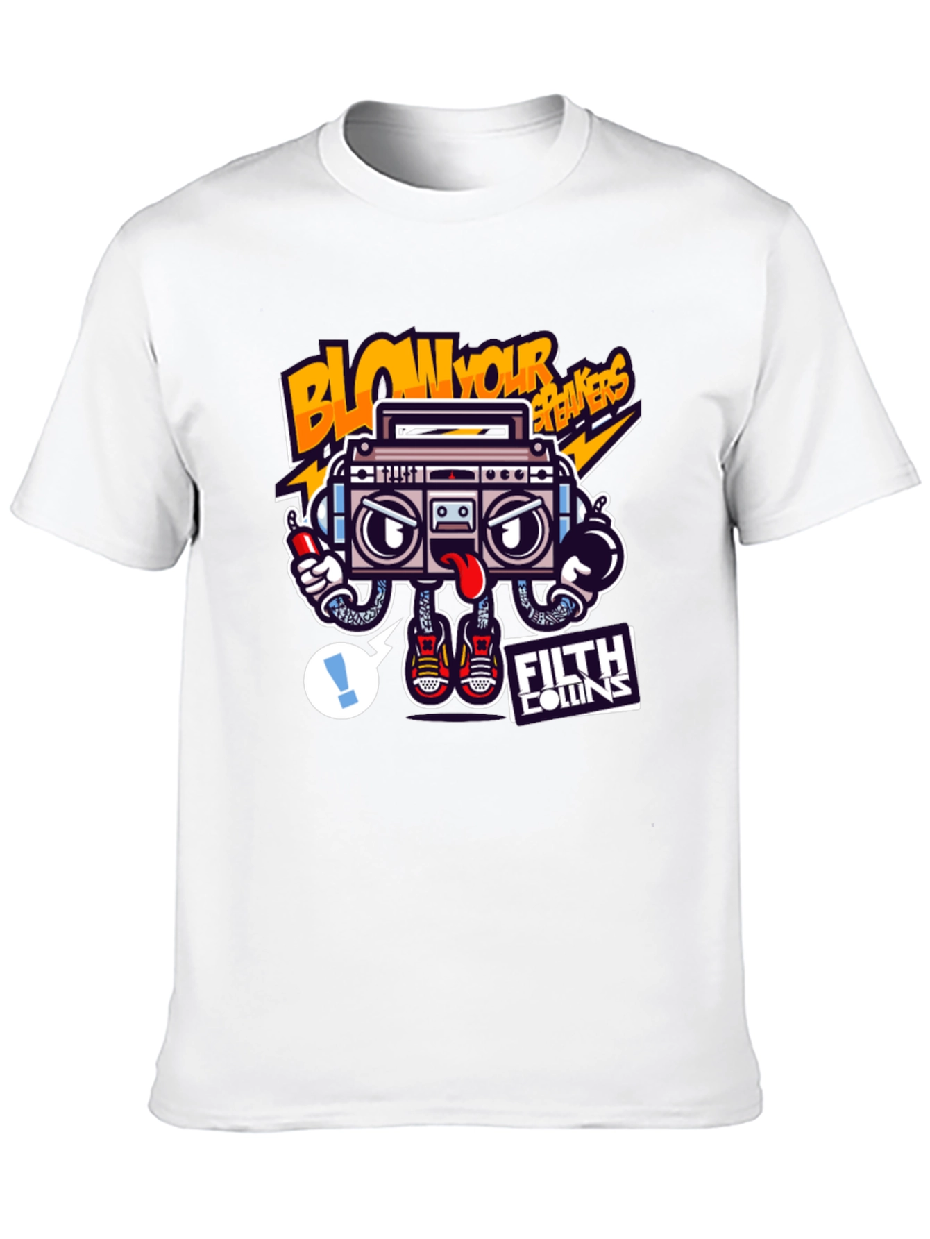 Boombox Graphic Black T-Shirt