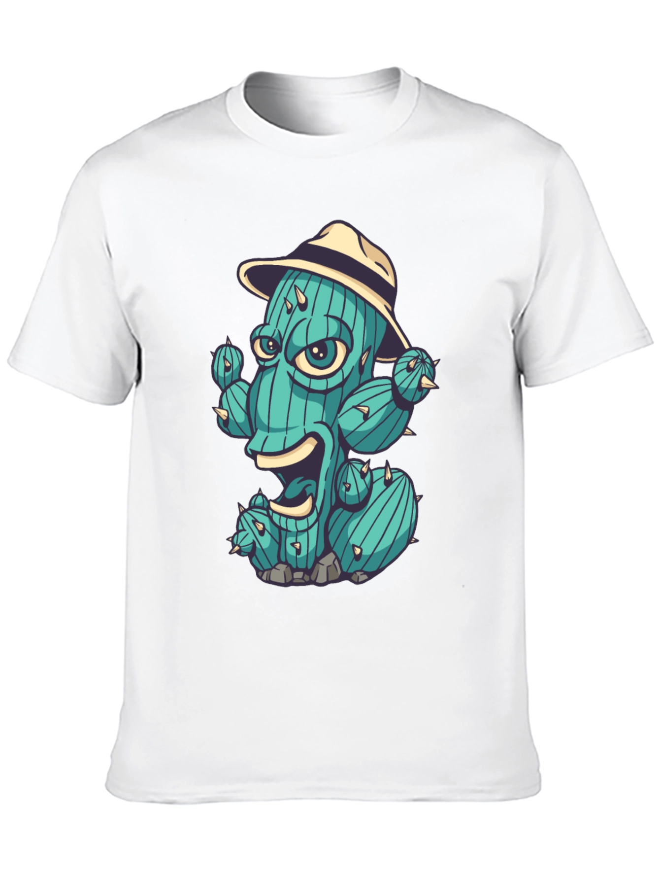 Cactus Character Graphic T-Shirt