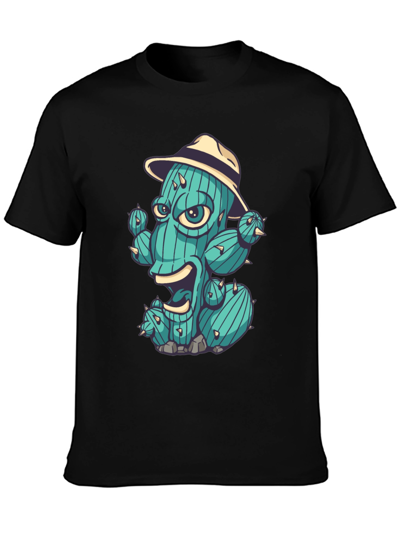 Cactus Character Graphic T-Shirt