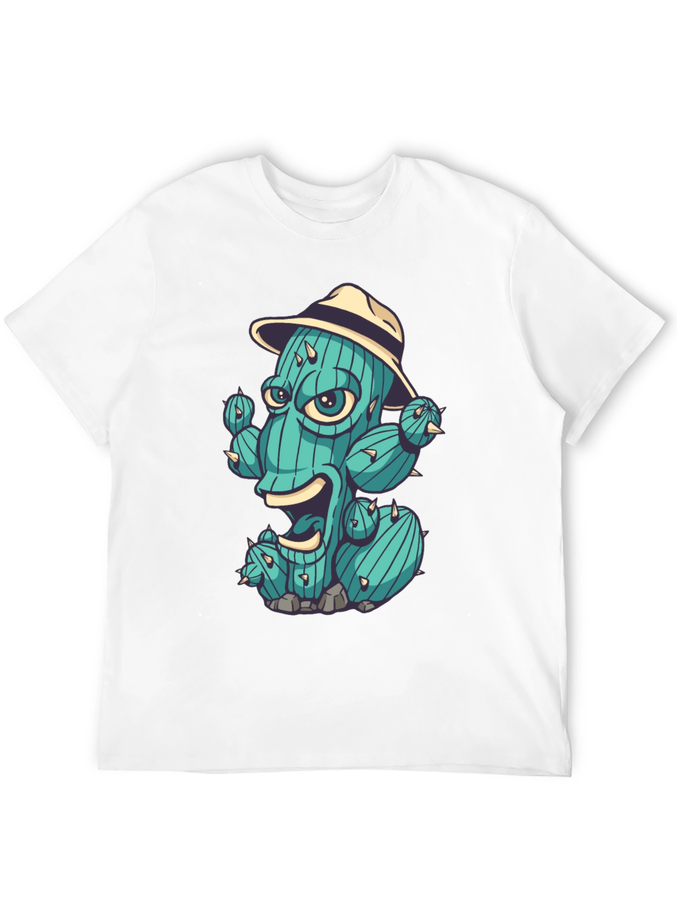 Cactus Character Graphic T-Shirt