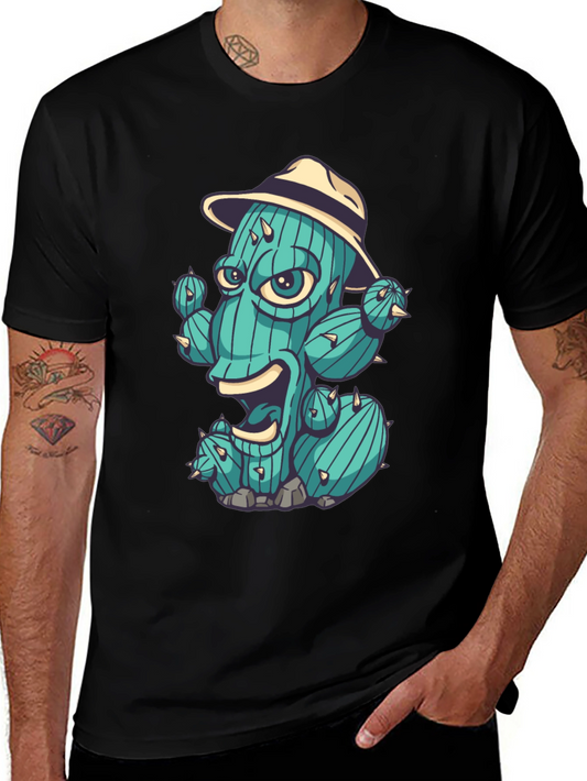 Cactus Character Graphic T-Shirt