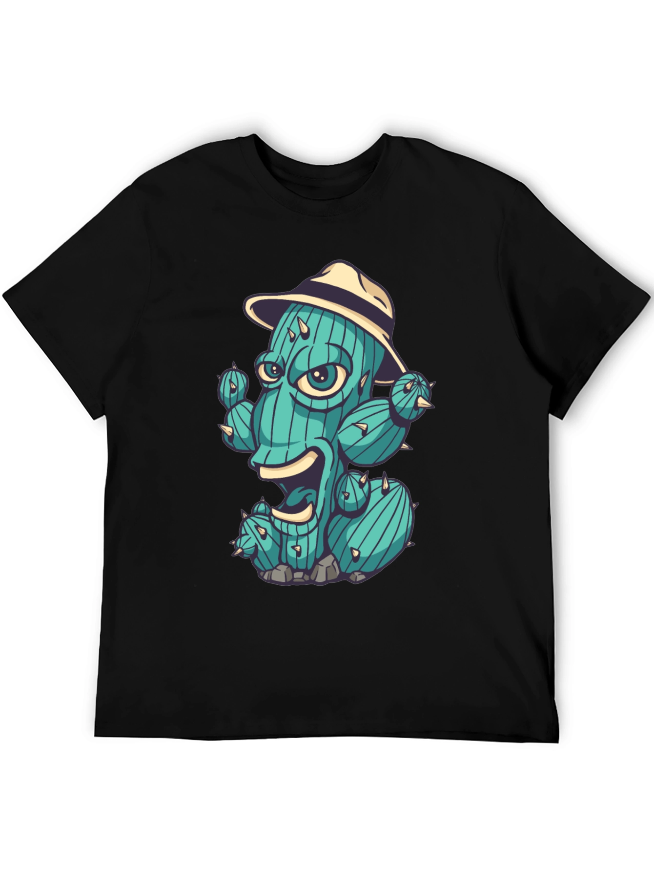 Cactus Character Graphic T-Shirt