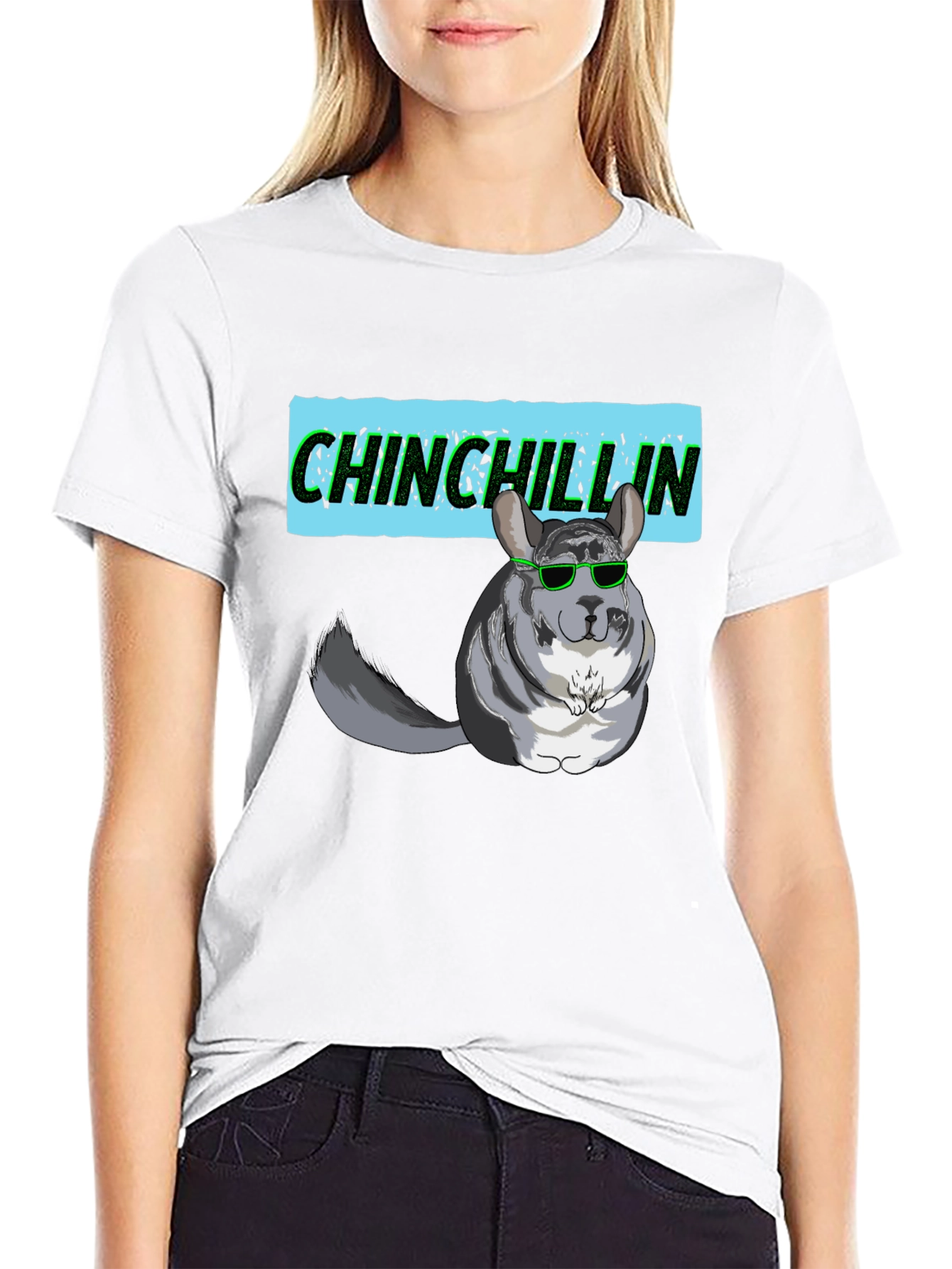 Chinchillin Graphic T-Shirt - Funny Chinchilla Design