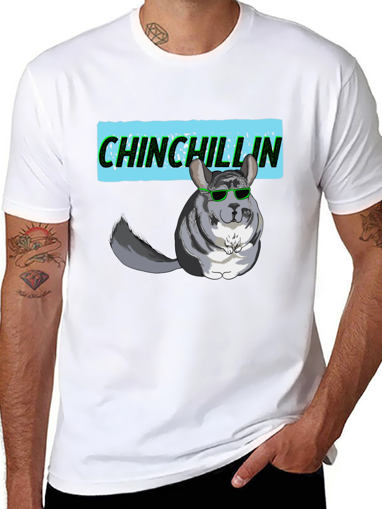 Chinchillin Graphic T-Shirt - Funny Chinchilla Design