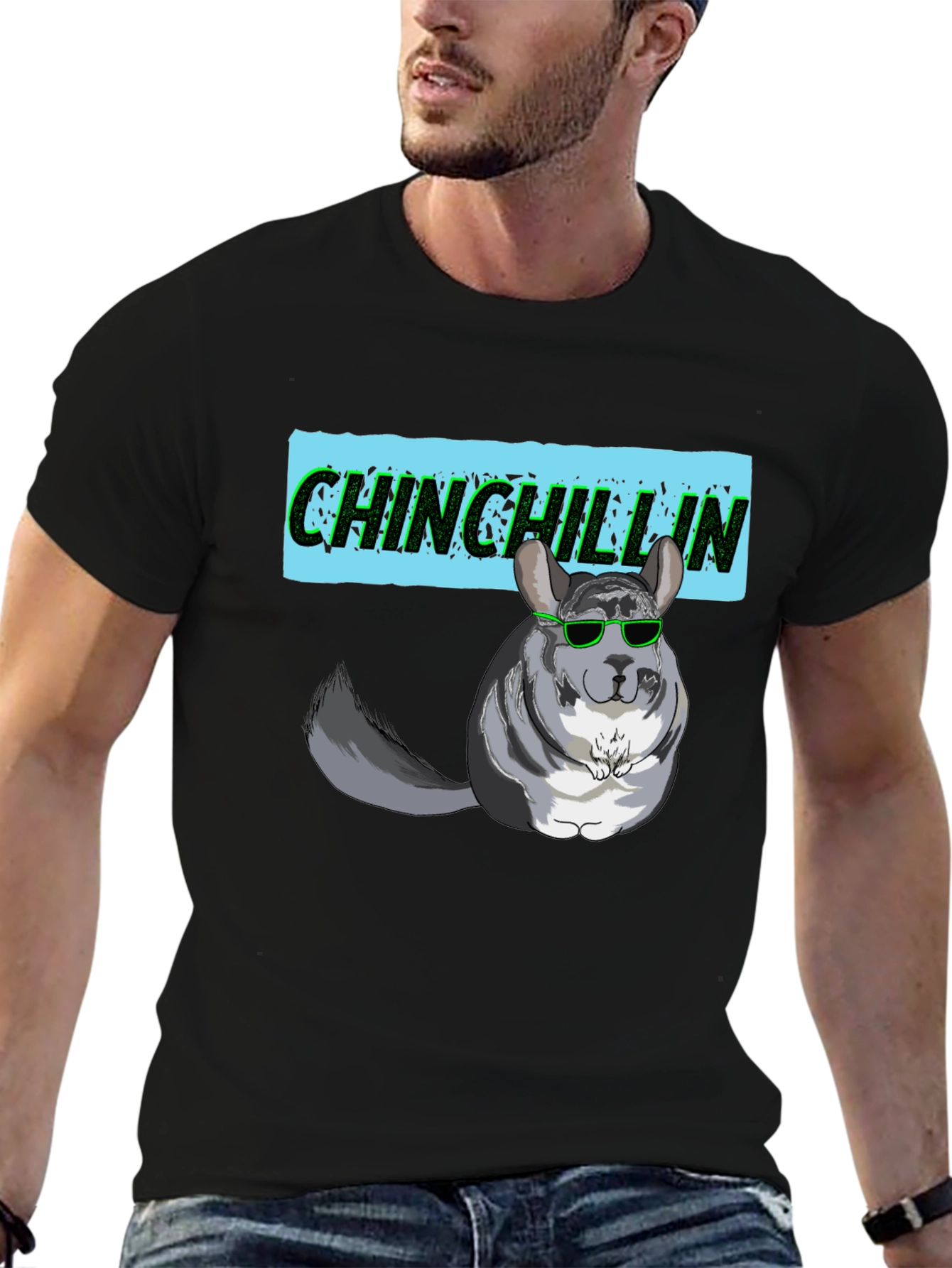 Chinchillin Graphic T-Shirt - Funny Chinchilla Design