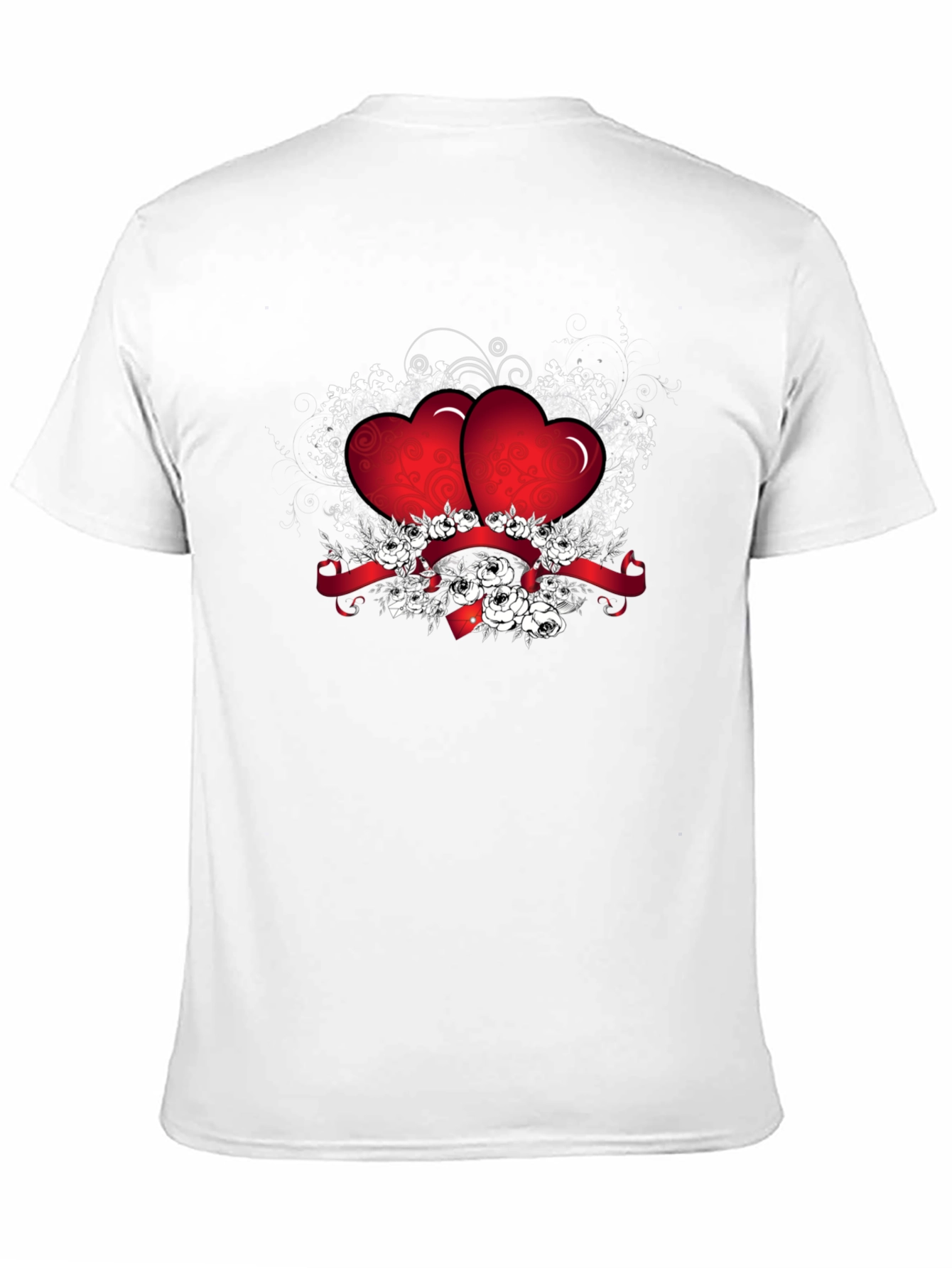 Romantic Heart Graphic Black T-Shirt