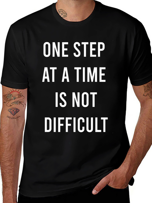 One Step at a Time Black T-Shirt