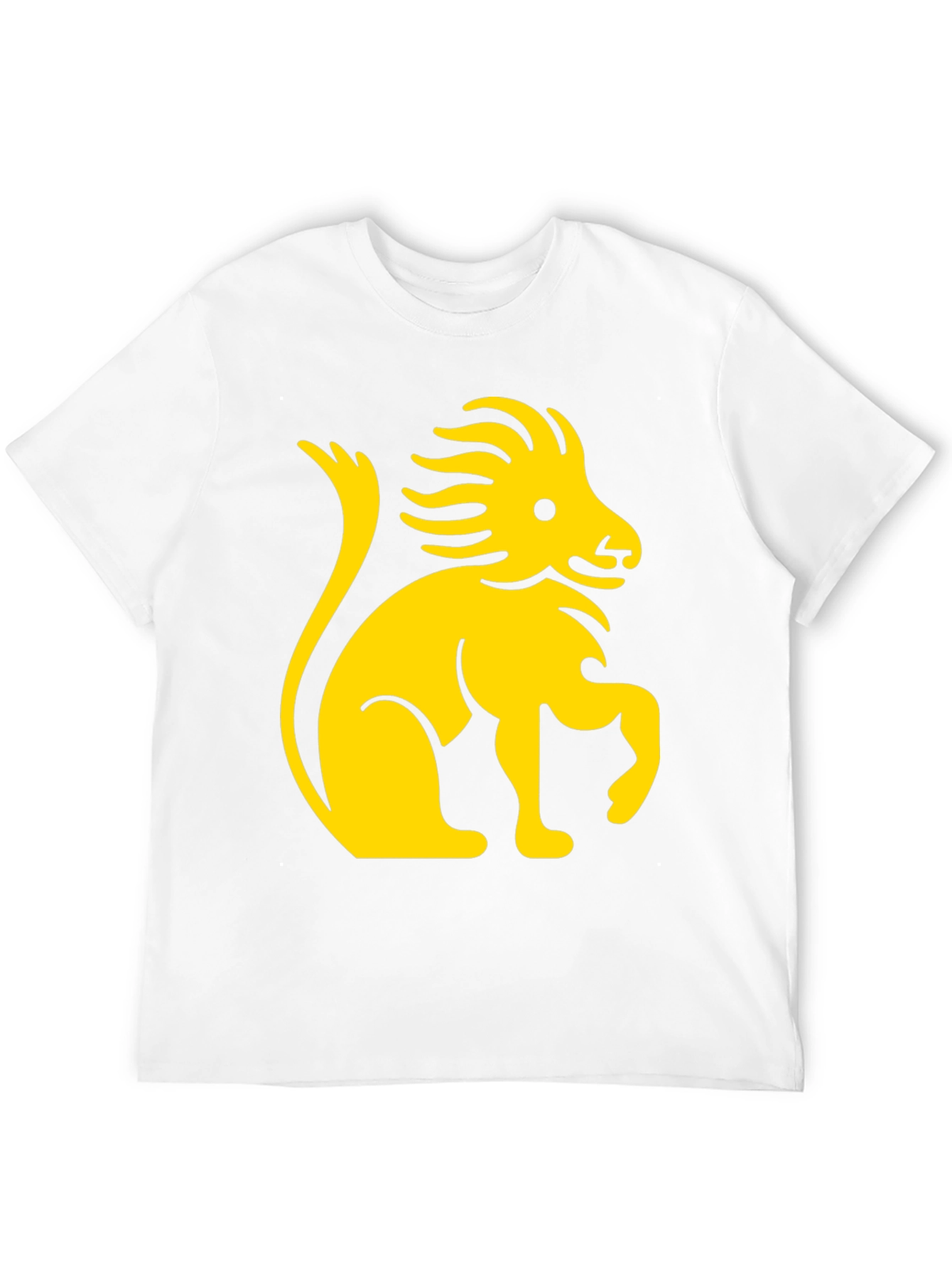 Lion Graphic Print Black Cotton T-Shirt