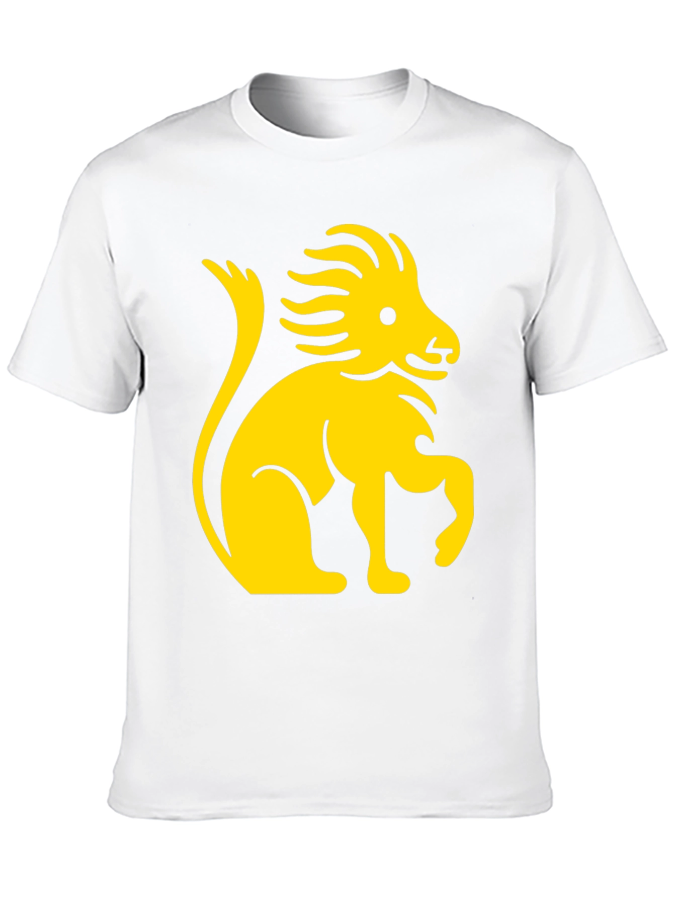 Lion Graphic Print Black Cotton T-Shirt