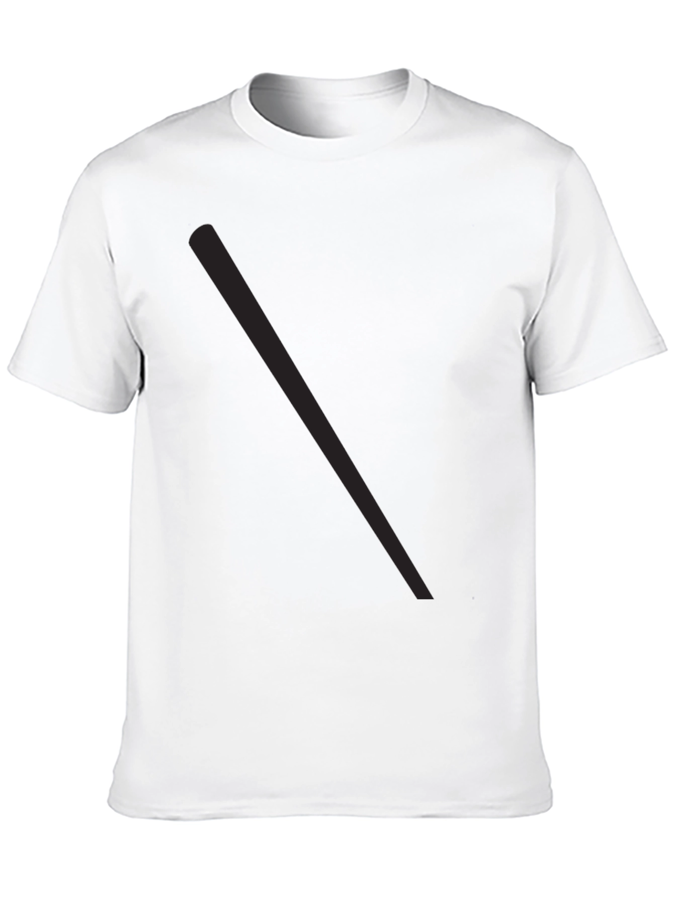 Mens Solid Black Casual T-Shirt